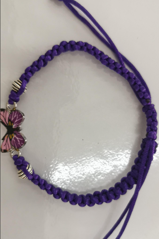Couple Butterfly Buckle Braided Bracelet Pi-Mart