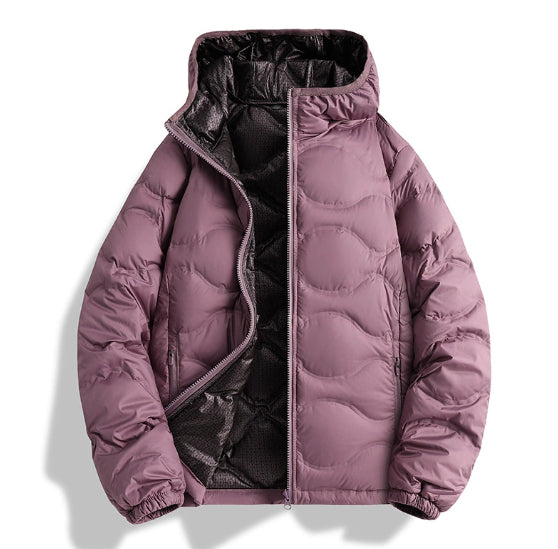 Men's Down Jacket Winter 90 White Duck Down Stand Collar Thickened Graphene Warm Jacket Coat Women Pi-Mart