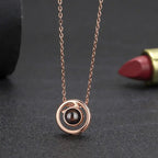 S925 Silver Necklace Female Language Projection