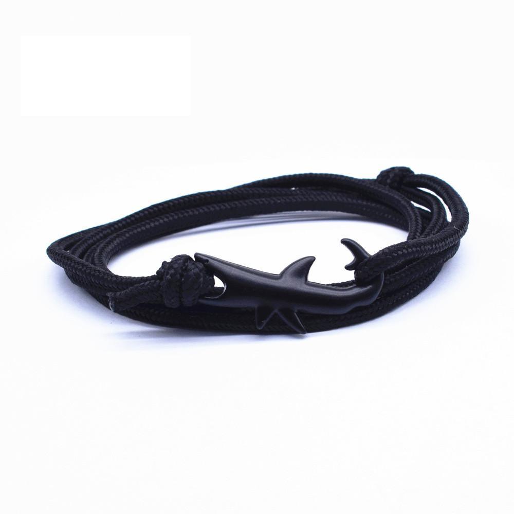 Nylon Rope Chain Luxury  Bracelets For Women And Men Ocean Shark Charm Bracelet Popular Jewelry Anchor Bracelet Style - SJB-DIAMOND ELITES