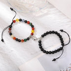 Natural Stone Beads Couple Magnetic Bracelets Pi-Mart