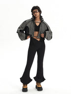 MA-1 Bomber Jacket Reflective Splicing Jacket