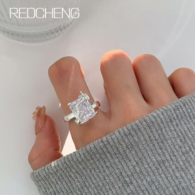 Square Zircon Ring - SJB-DIAMOND ELITES