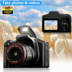 Digital Camera Photography With 2.4-inch LCD Screen, 16xdigital Camera 1080p Mini Camera Vlog Camera With 9.88mm Wide-angle Lens Cool Stuff Travel Essentials Gift, Body Camera Compact Travel Camera, Camera For Vlogqing, Camer Lootquake LLC