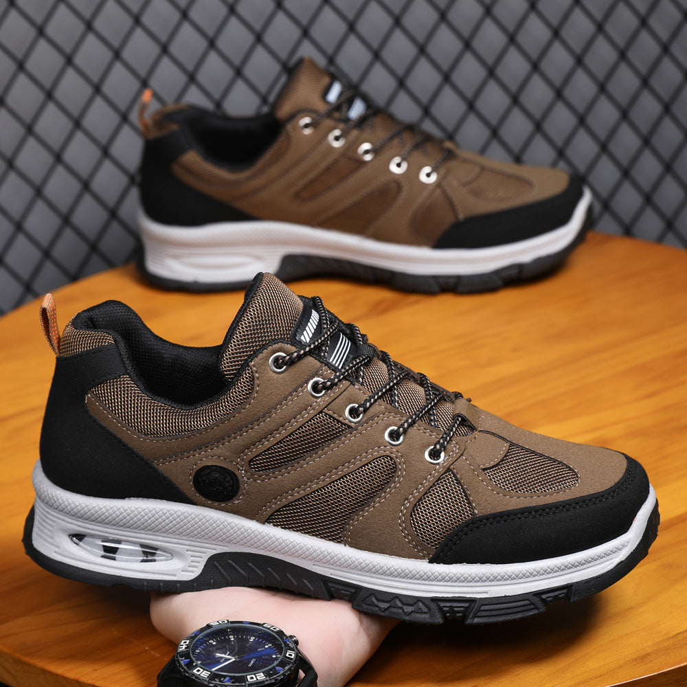 Casual Air Cushion Mesh Shoes Men Outdoor Breathable  Lace-up Sneakers Running Sports Shoes Pi-Mart