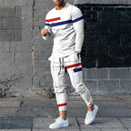 Round Neck Long Sleeve T-shirt Trousers Suit Men Lootquake LLC