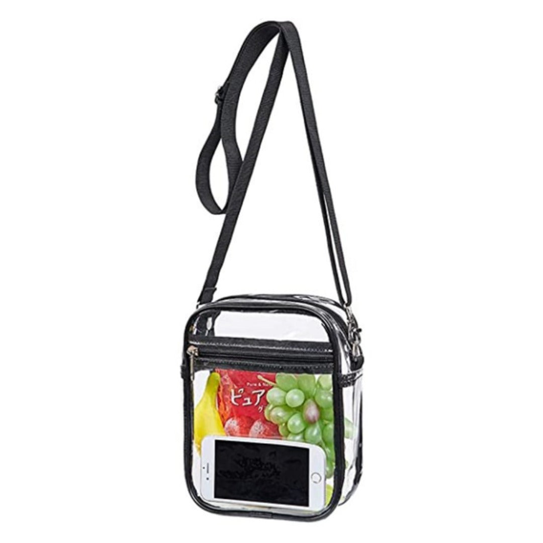 PVC transparent small shoulder crossbody bag, portable waterproof shopping bag, beach multi-functional storage bag - SJB-DIAMOND ELITES
