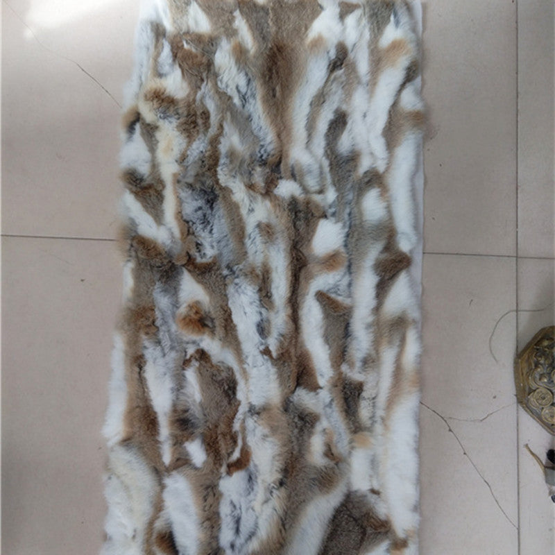 Rabbit Winter Fur Blankets Rabbit Fur Patchwork Mattress Clothing Furniture Bed Blankets Pi-Mart