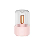 Atmosphere Light Humidifier Candlelight Aroma Diffuser Portable 120ml Electric USB Air Humidifier Cool Mist Maker Fogger 8-12 Hours With LED Night Light Pi-Mart