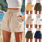 New High Waist Linen Shorts Lootquake LLC