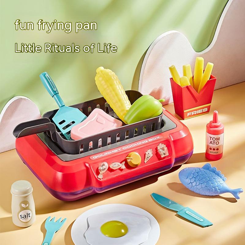 Children's Barbecue Table Toy Play House Color Changing Food Simulation Cooking Pi-Mart