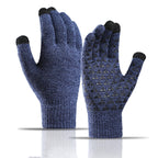 Winter Knitted Gloves For Men And Women Warm Cycling Anti-Cold Anti-Slip Triangular Offset Warm Gloves Pi-Mart