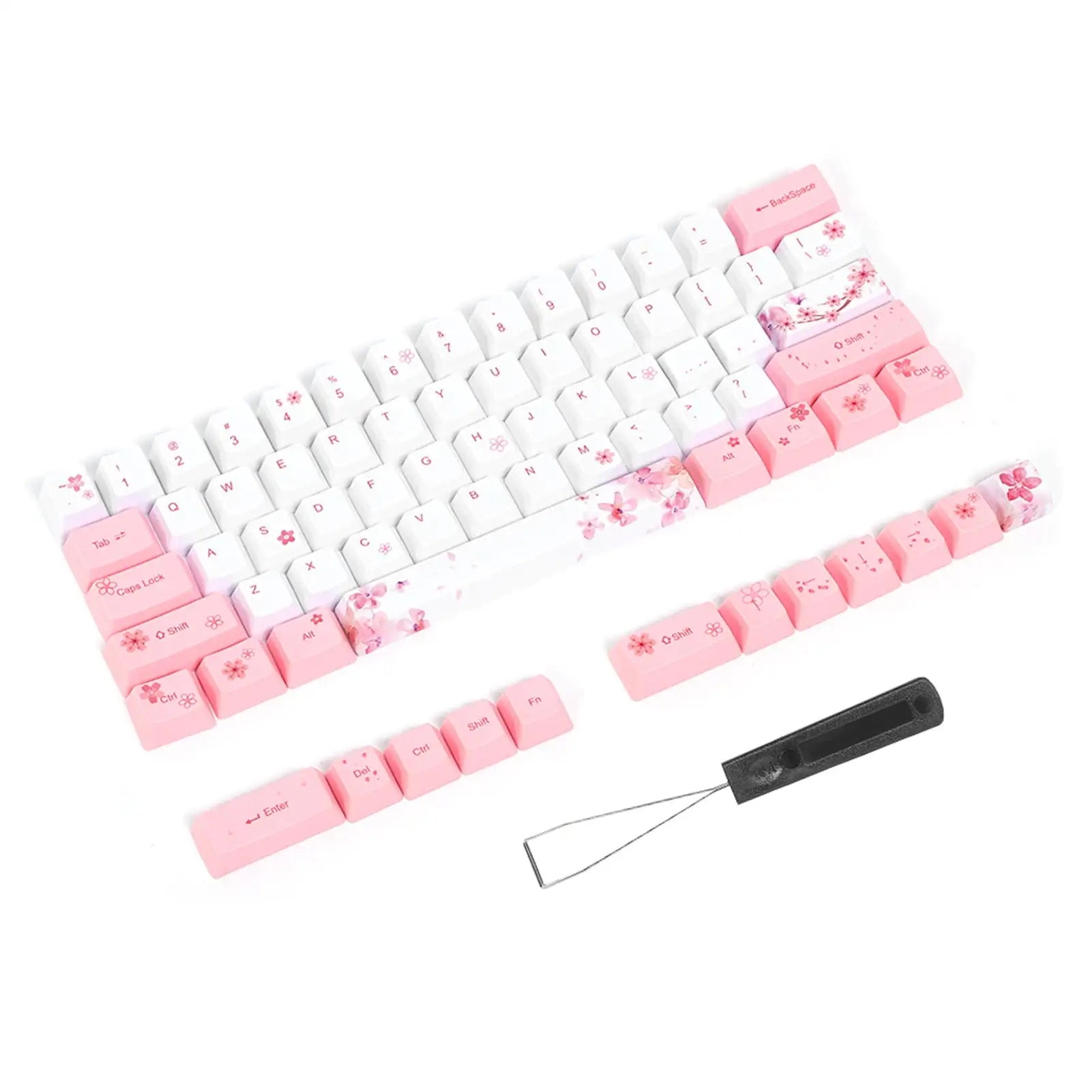 PBT Mechanical Keycaps with Cherry Blossom Design - SJB-DIAMOND ELITES