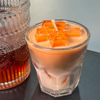1pc, 300g Caramel Latte Scented Candle, Handcrafted Soy Wax, Indoor Use, Crystal Accents, Oval Shape, Aromatherapy, Perfect for Home Decor, Suitable for Christmas, Halloween, Easter, Hanukkah, Thanksgiving, 0.26-2.64gal Capac Lootquake LLC