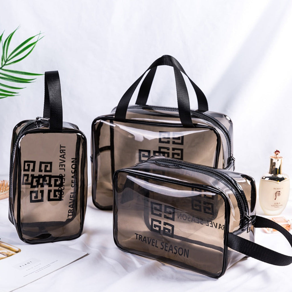 Transparent Toiletry Bag,Wash bag portable cosmetic bag, waterproof travel cosmetics large-capacity storage bag - SJB-DIAMOND ELITES