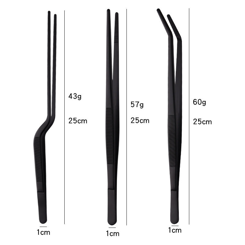 Stainless Steel Barbecue Tongs Outdoor Retro Long-handle Clip Fried Steak Anti-scald Restaurant Kitchen Plate Holder Pi-Mart