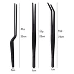 Stainless Steel Barbecue Tongs Outdoor Retro Long-handle Clip Fried Steak Anti-scald Restaurant Kitchen Plate Holder Pi-Mart