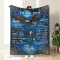 1pc Eagle Flannel Blanket To Son As A Gift, Warm And Cozy Soft Flannel Blanket, Suitable For Bed, Bedroom, Study, Travel, Camping Lootquake LLC