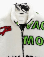Men's Lamb Wool Graffiti Printed Fleece Jacket Pi-Mart