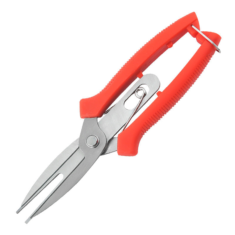 Stainless Steel Double-headed Garden Pruning Fruit And Vegetable Picking Scissors Bonsai Tool Flower Grafting Scissors