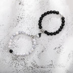 Natural Stone Beads Couple Magnetic Bracelets Pi-Mart