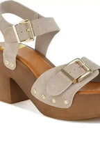Lhasa Real Suede Leather Clog Sandals
