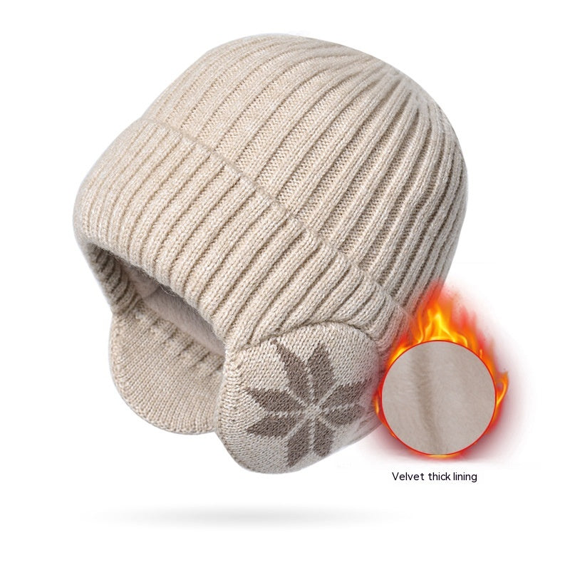 Thermal Knitting Woolen Cap Men's Fleece-lined Thickened Winter Trending Products Pi-Mart