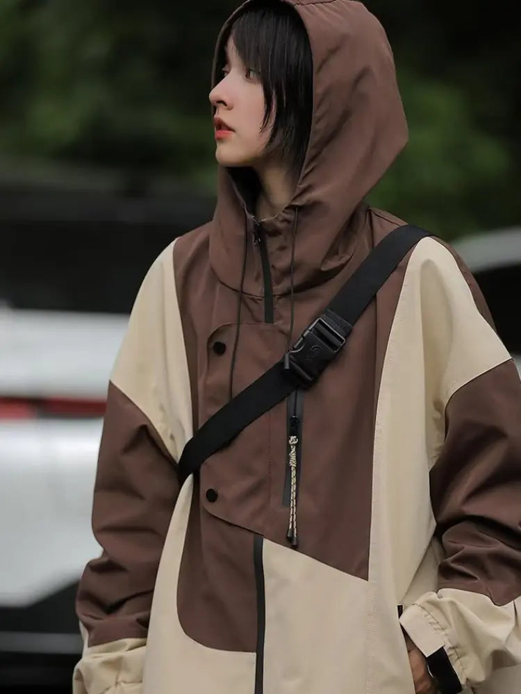Harajuku Women's Overcoats - Chic Contrast Jackets Pi-Mart