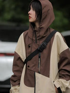 Harajuku Women's Overcoats - Chic Contrast Jackets Pi-Mart
