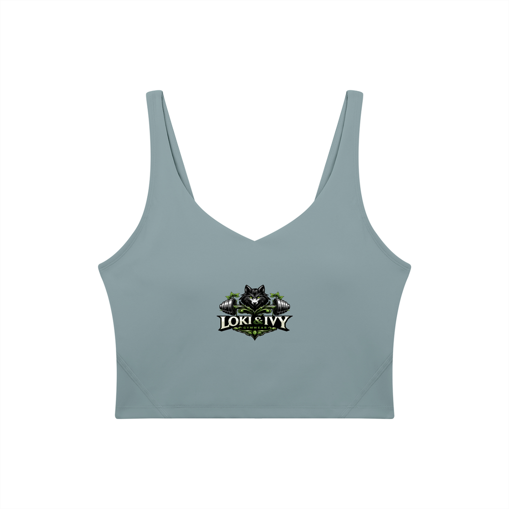 Loki & Ivy Women's V-Neck Yoga Sports Bra