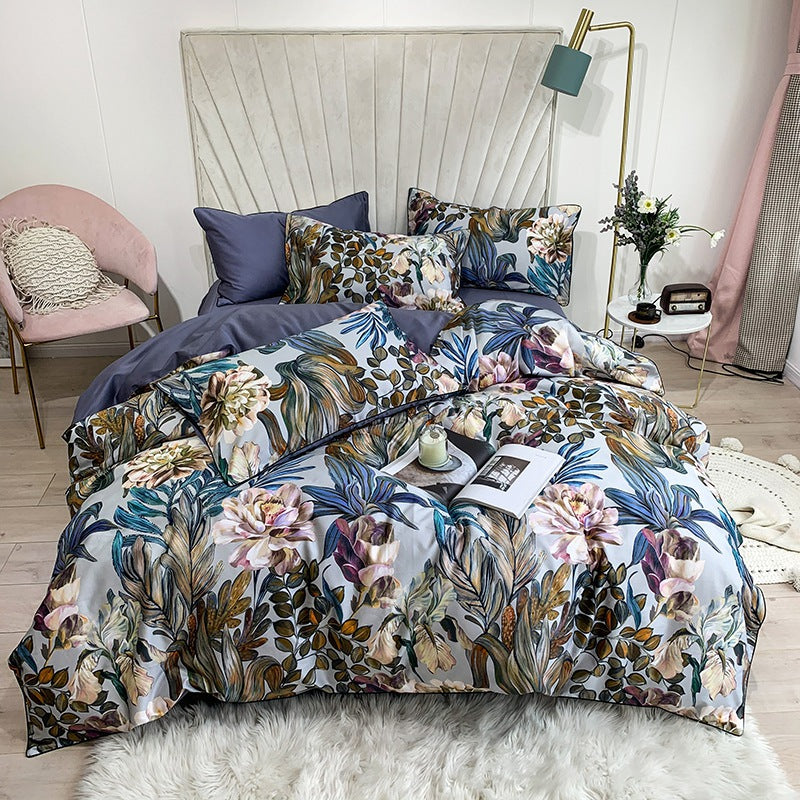 Cotton Digital Printing Bed Sheet Quilt Cover Set Pi-Mart