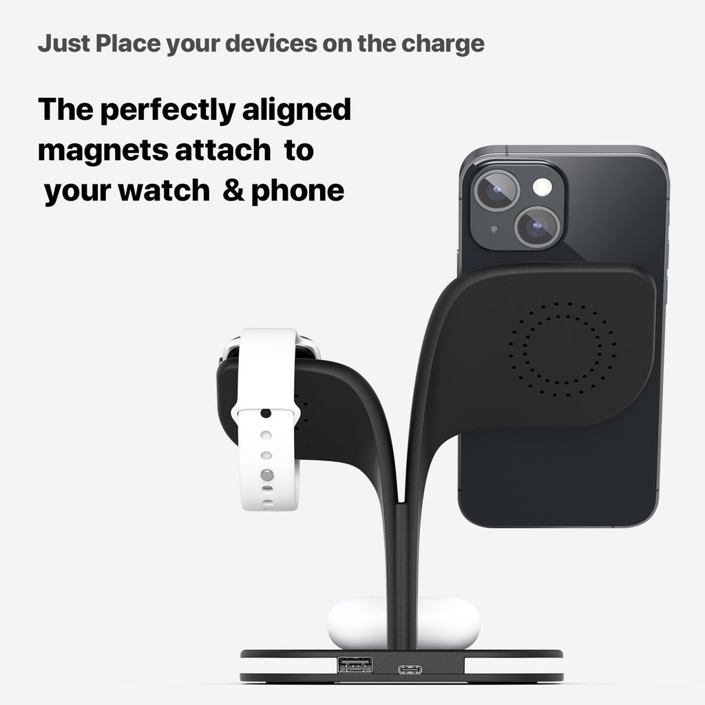 Phone Desktop Wireless Charger Watch Headphone Stand Pi-Mart