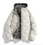 Men's Down Jacket Winter 90 White Duck Down Stand Collar Thickened Graphene Warm Jacket Coat Women Pi-Mart
