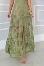 Long Sleeveless Cutout Maxi Dress Chic & Flowy Summer Style Comfortable Dress For Summer Stevvex