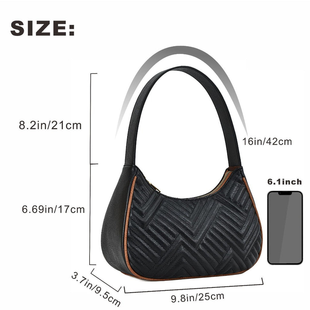 Quilted embroidered plaid armpit women's bags, women's hobo bags, small hobo bags for women, - SJB-DIAMOND ELITES