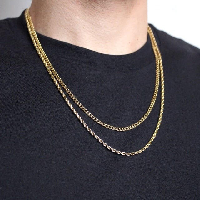 Twisted Rope Links Collar Necklace Pi-Mart