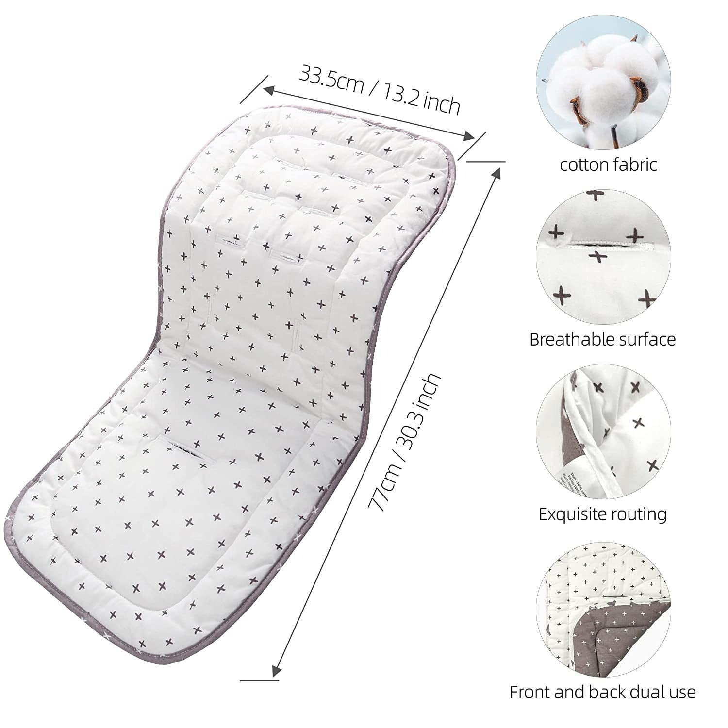 Baby Stroller Pad Cotton Mattress Pi-Mart