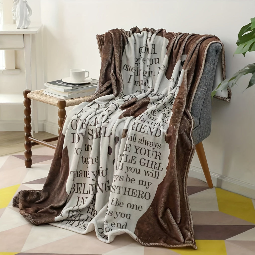 NEWLIGHTURE 1pc Gifts Blanket For Dad From Daughter, Ideal Gifts For Dad, Flannel Throw Blanket, Air Conditioning Blanket Nap Blanket For All Seasons Lootquake LLC