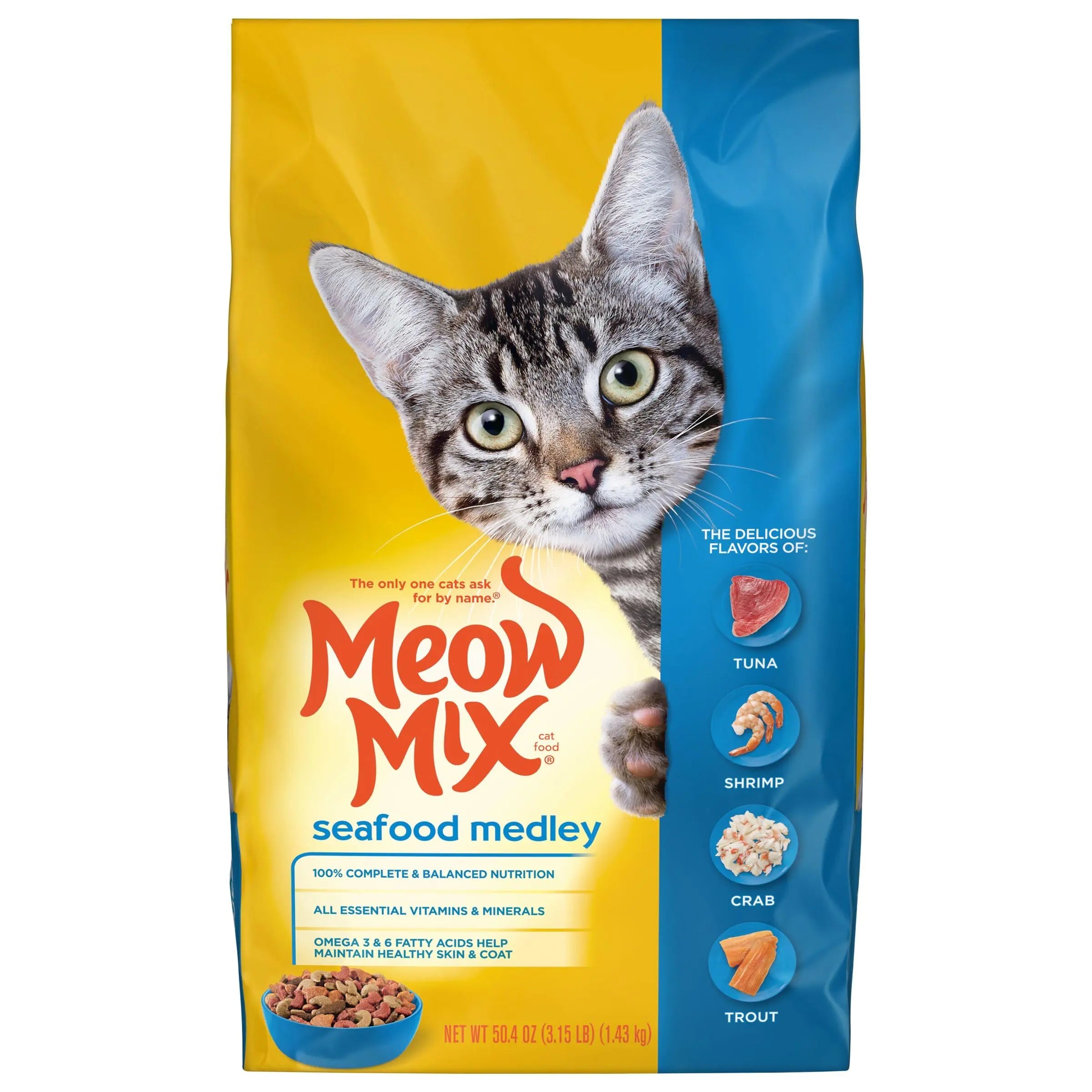Meow Mix Seafood Medley Dry Cat Food 3.15 Pound Bag (Pack of 4) Lootquake LLC
