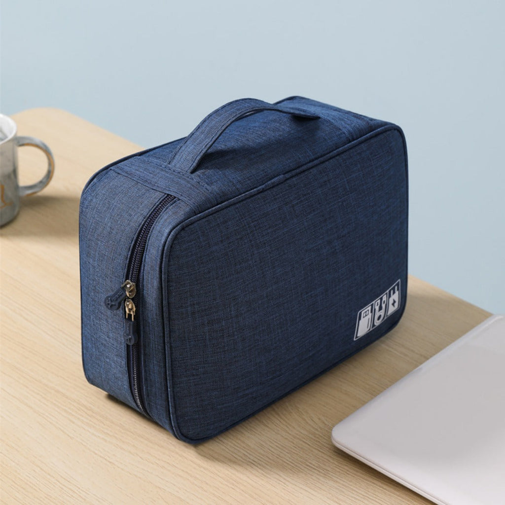 Data cable storage bag, large-capacity grid charger storage bag, mobile hard disk, earphone bag, travel portable waterproof digital bag. - SJB-DIAMOND ELITES
