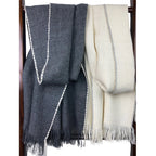 Baby Alpaca Scarf Charcoal - Unisex Soft Lightweight Luxury Winter Wrap BandsCo Straps