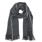 Baby Alpaca Scarf Charcoal - Unisex Soft Lightweight Luxury Winter Wrap BandsCo Straps