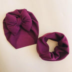 Baby Cotton Hat  Autumn Winter Children Scarf Hat Sets  Bowknot Ear Baby Girl Boy Warm Beanies Cap Neck Warmer Scarf Fleece Balaclava Hood Ski Mask Cold Weather Face Mask Neck Warmer Winter Nose Warmer Stevvex