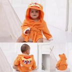 Baby Cute Mini Cartoon Bathrobes Soft Comfortable Bathrobe Warm Bath Towel For Babies Infants Beach Indoor Towel Durable Blankets Stevvex