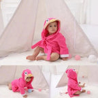 Baby Cute Mini Cartoon Bathrobes Soft Comfortable Bathrobe Warm Bath Towel For Babies Infants Beach Indoor Towel Durable Blankets Stevvex