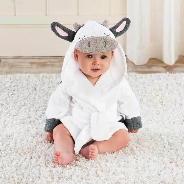 Baby Cute Mini Cartoon Bathrobes Soft Comfortable Bathrobe Warm Bath Towel For Babies Infants Beach Indoor Towel Durable Blankets Stevvex