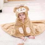 Baby Cute Princess Pink Cartoon Soft Bath Towels For Babies Unique Design Baby Hooded Bathrobe Towels For Infant And Toddler Stevvex