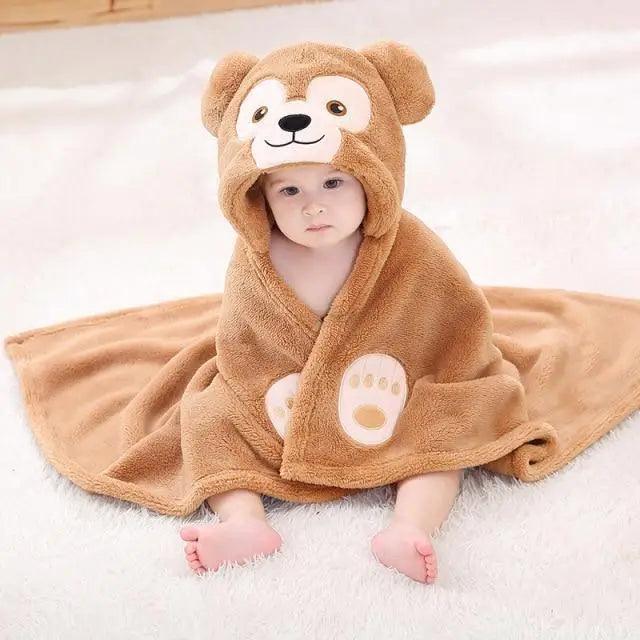 Baby Cute Princess Pink Cartoon Soft Bath Towels For Babies Unique Design Baby Hooded Bathrobe Towels For Infant And Toddler Stevvex