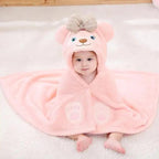 Baby Cute Princess Pink Cartoon Soft Bath Towels For Babies Unique Design Baby Hooded Bathrobe Towels For Infant And Toddler Stevvex
