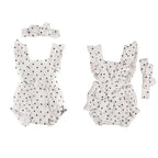Baby Girl Ruffled Solid Color Sleeveless Backless Romper Jumpsuit Comfy Outfit Excellent Gift For Your Baby Girl
